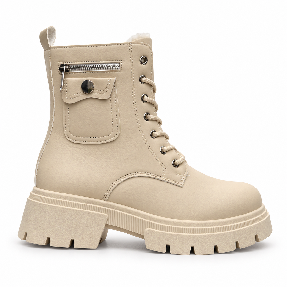 Botki Śniegowce damskie (36-41, 12par) D6501-4 BEIGE