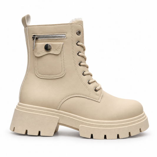 Botki Śniegowce damskie (36-41, 12par) D6501-4 BEIGE