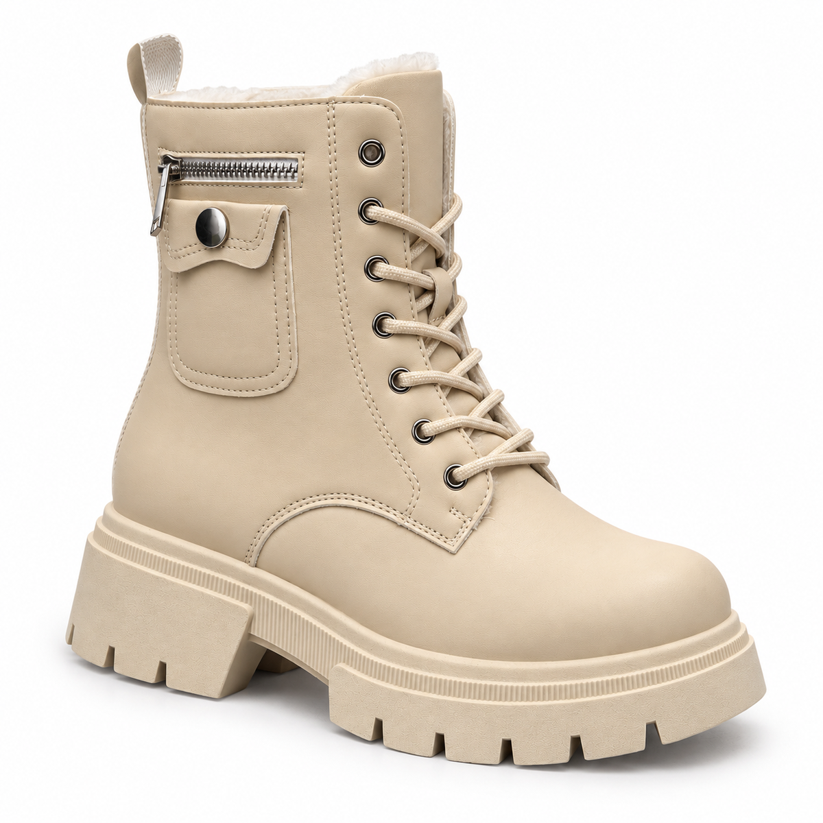 Botki Śniegowce damskie (36-41, 12par) D6501-4 BEIGE