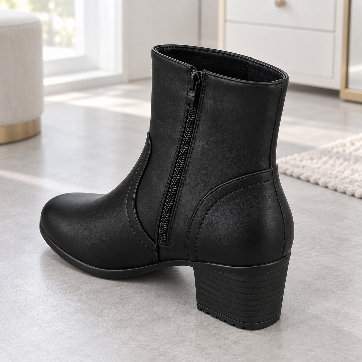 Botki Damskie (36-42) 12Par 5019-1 BLACK