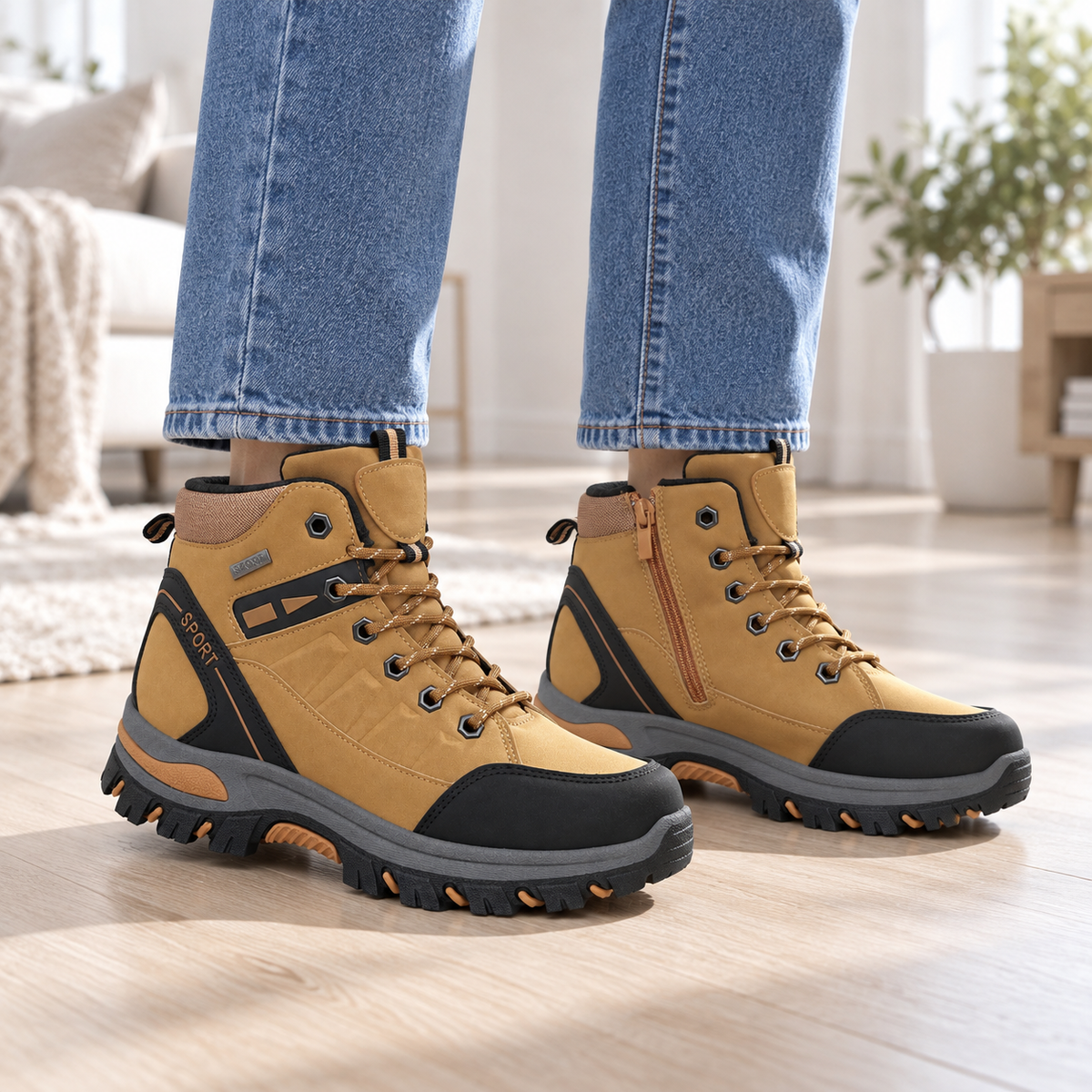 Botki Damskie (36-41) 12Par D6976-7 YELLOW