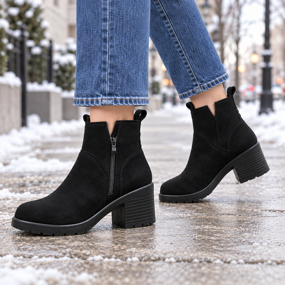 Botki Damskie (36-42) 12Par D7137-21 ALL BLACK