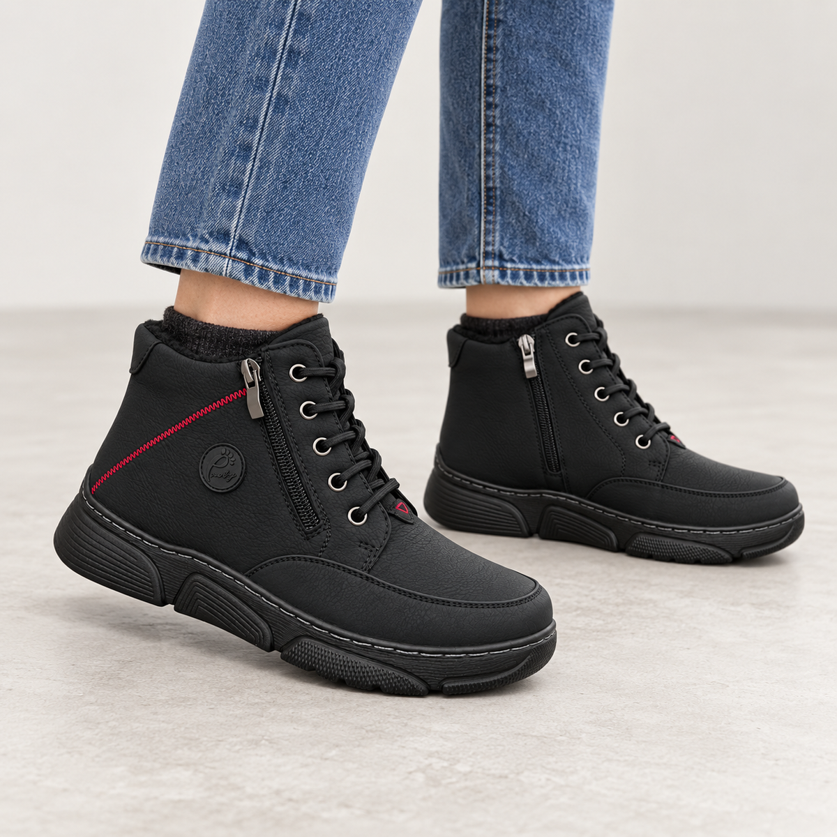 Botki Damskie (36-42) 12Par D26333-21 BLACK