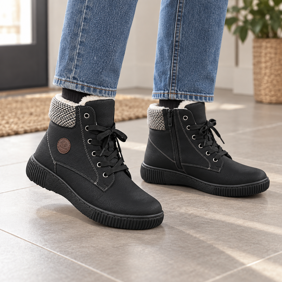 Botki Damskie (36-42) 12Par M227-1 BLACK