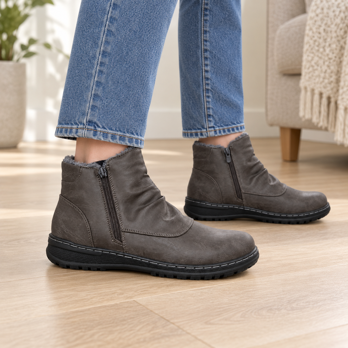 Botki Damskie (36-42) 12Par D51-2 GREY