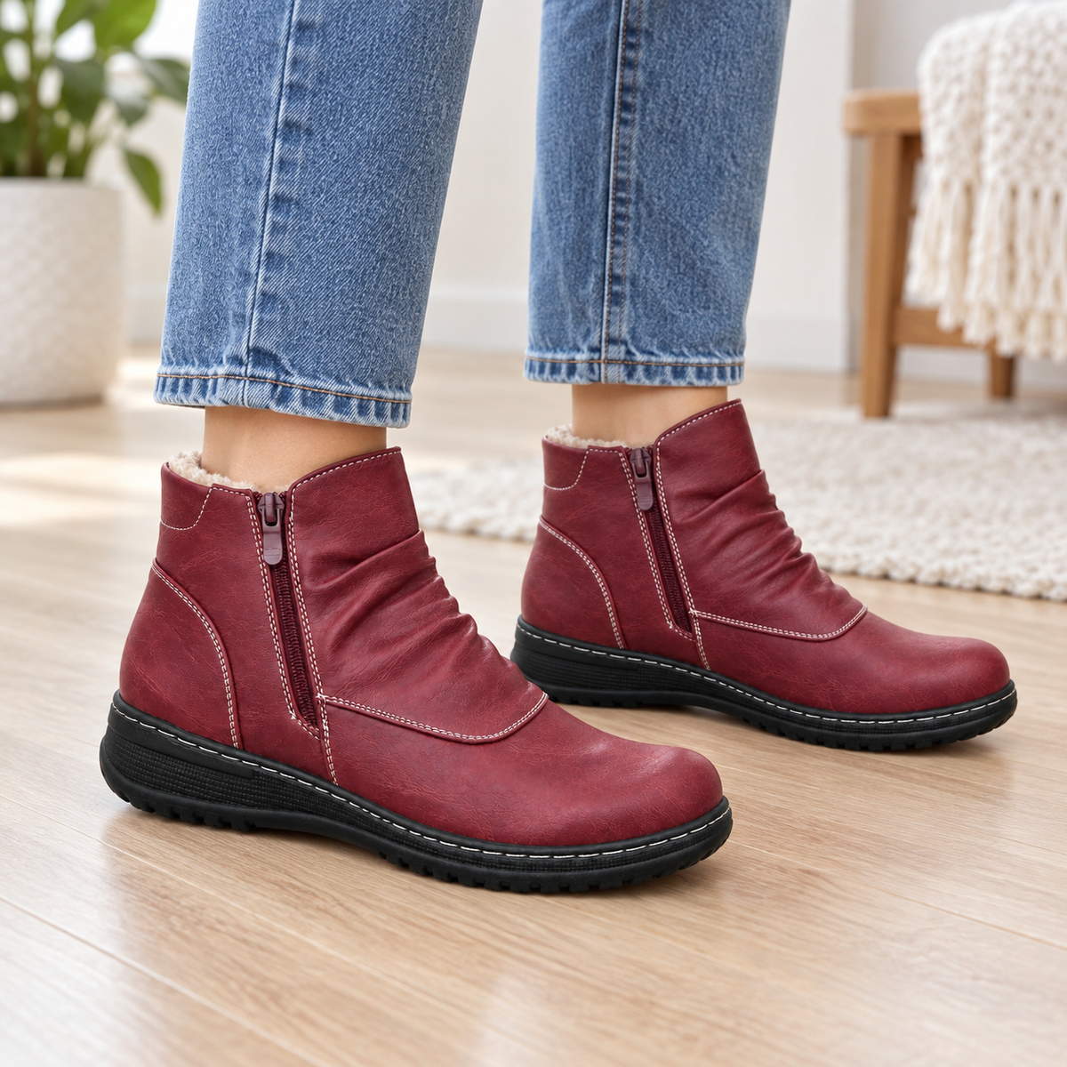Botki Damskie (36-42) 12Par D51-4 RED