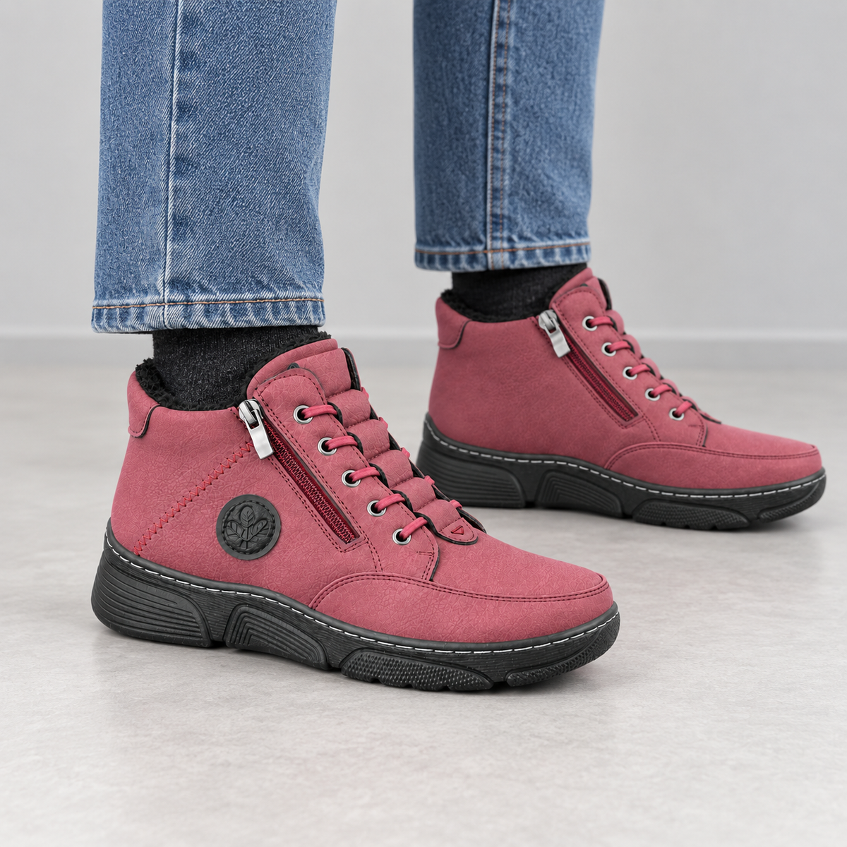 Botki Damskie (36-42) 12Par D1503-4 RED