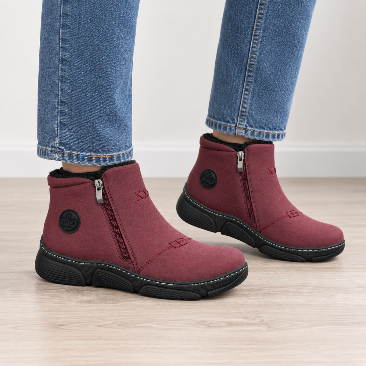 Botki Damskie (36-42) 12Par D1504-4 RED
