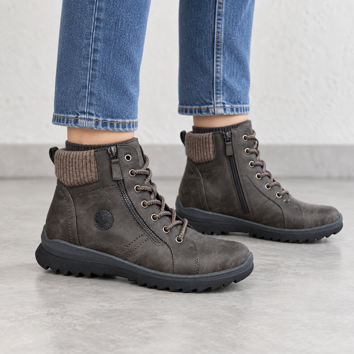 Botki Damskie (36-42) 12Par 9819-5 GREY