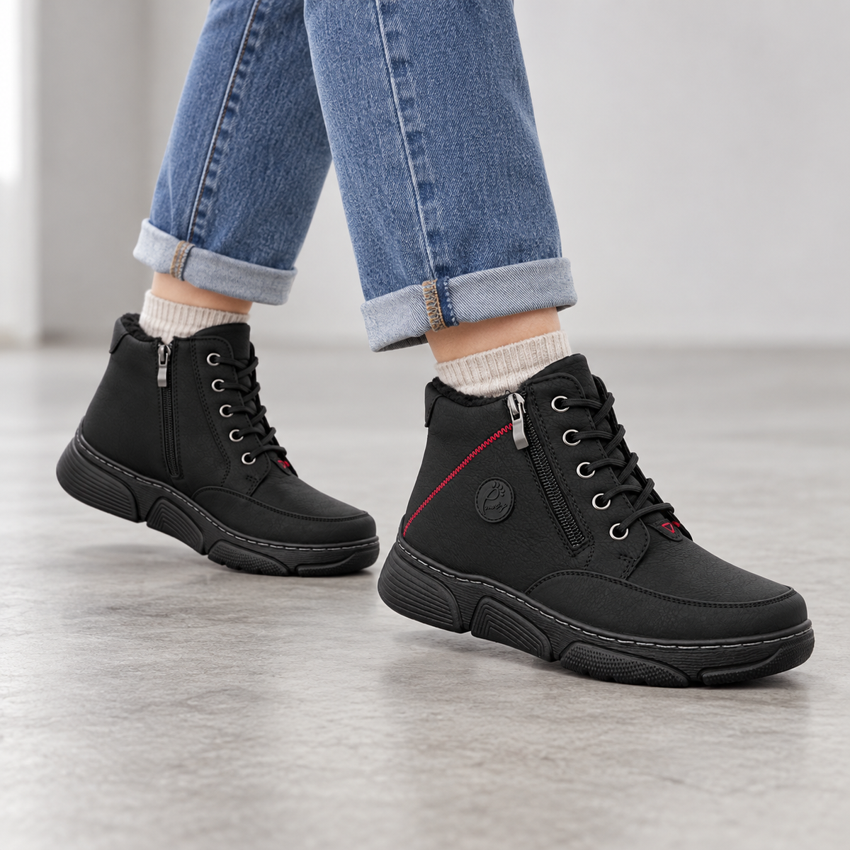 Botki Damskie (36-42) 12Par D26333-21 BLACK
