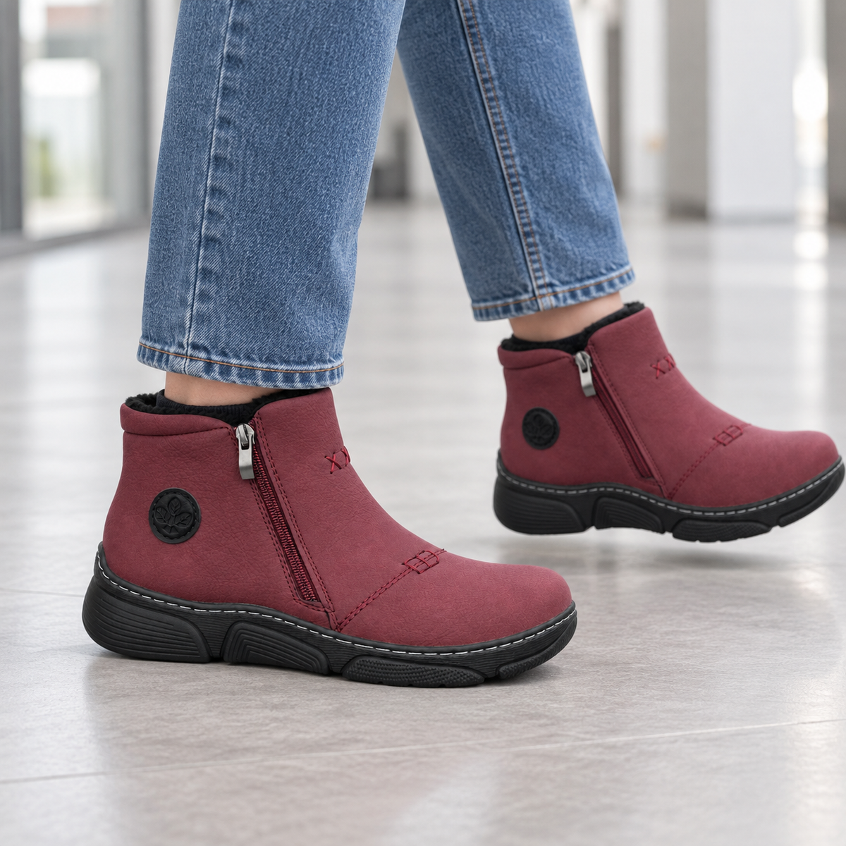 Botki Damskie (36-42) 12Par D1504-4 RED