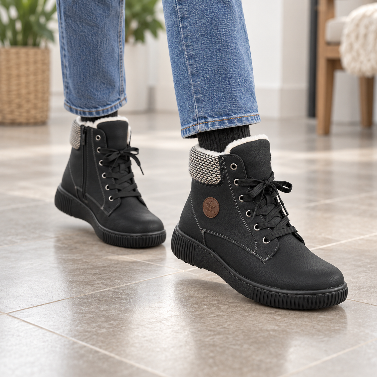 Botki Damskie (36-42) 12Par M227-1 BLACK