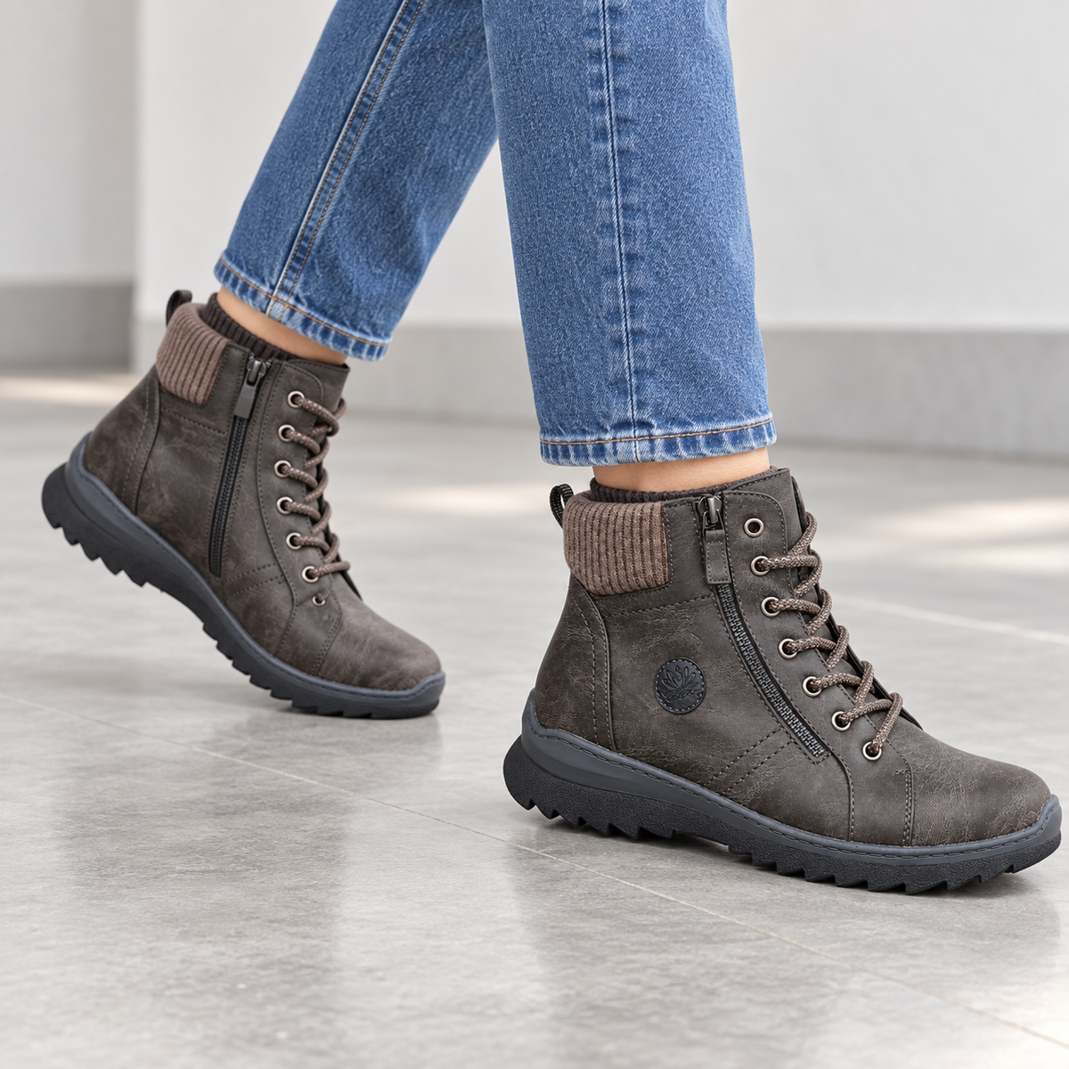 Botki Damskie (36-42) 12Par 9819-5 GREY
