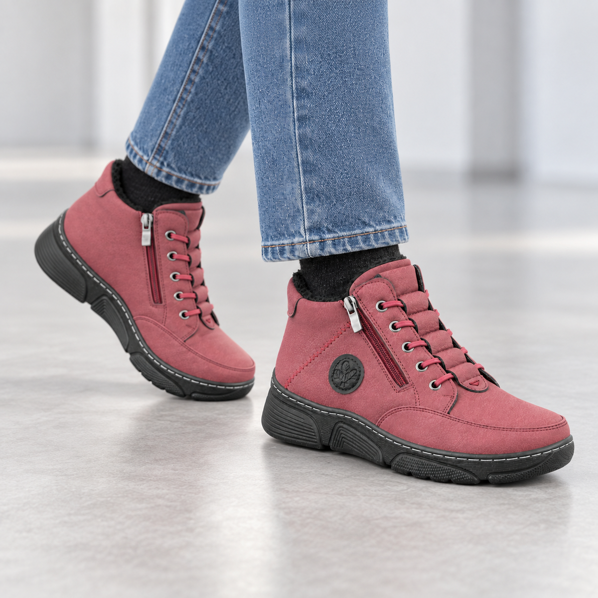 Botki Damskie (36-42) 12Par D1503-4 RED