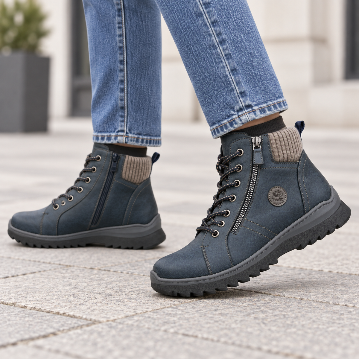 Botki Damskie (36-42) 12Par 9819-11 BLUE