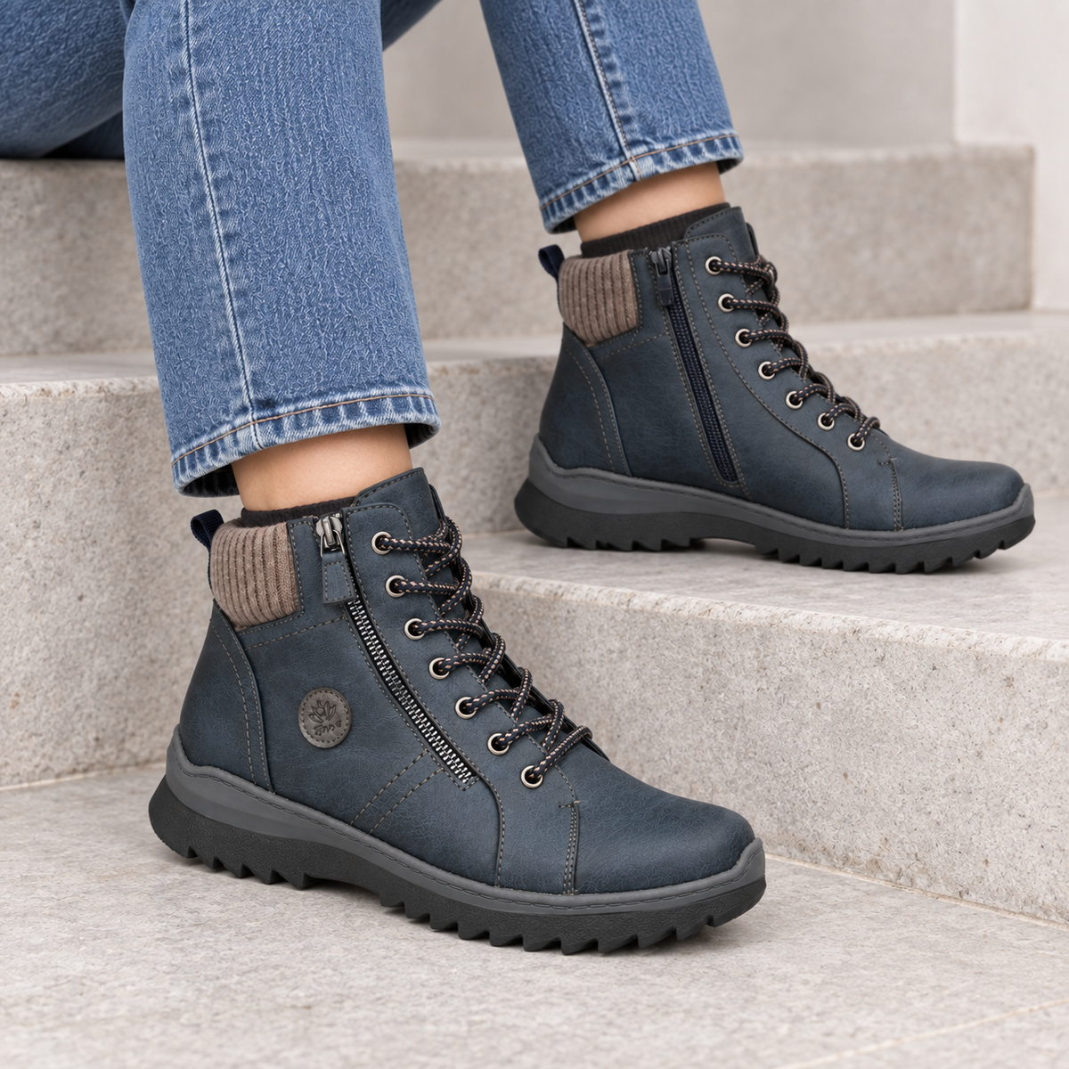 Botki Damskie (36-42) 12Par 9819-11 BLUE