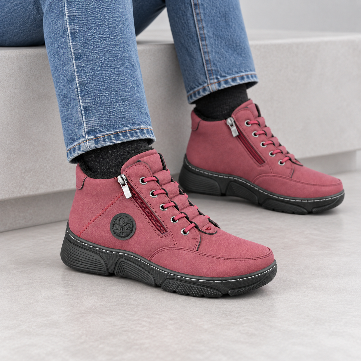 Botki Damskie (36-42) 12Par D1503-4 RED