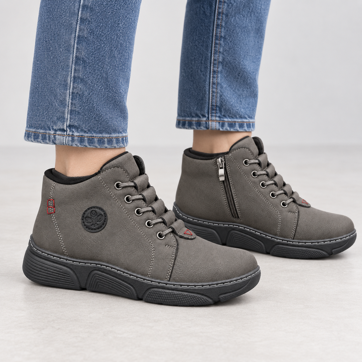 Botki Damskie (36-42) 12Par D1501-10 Grey