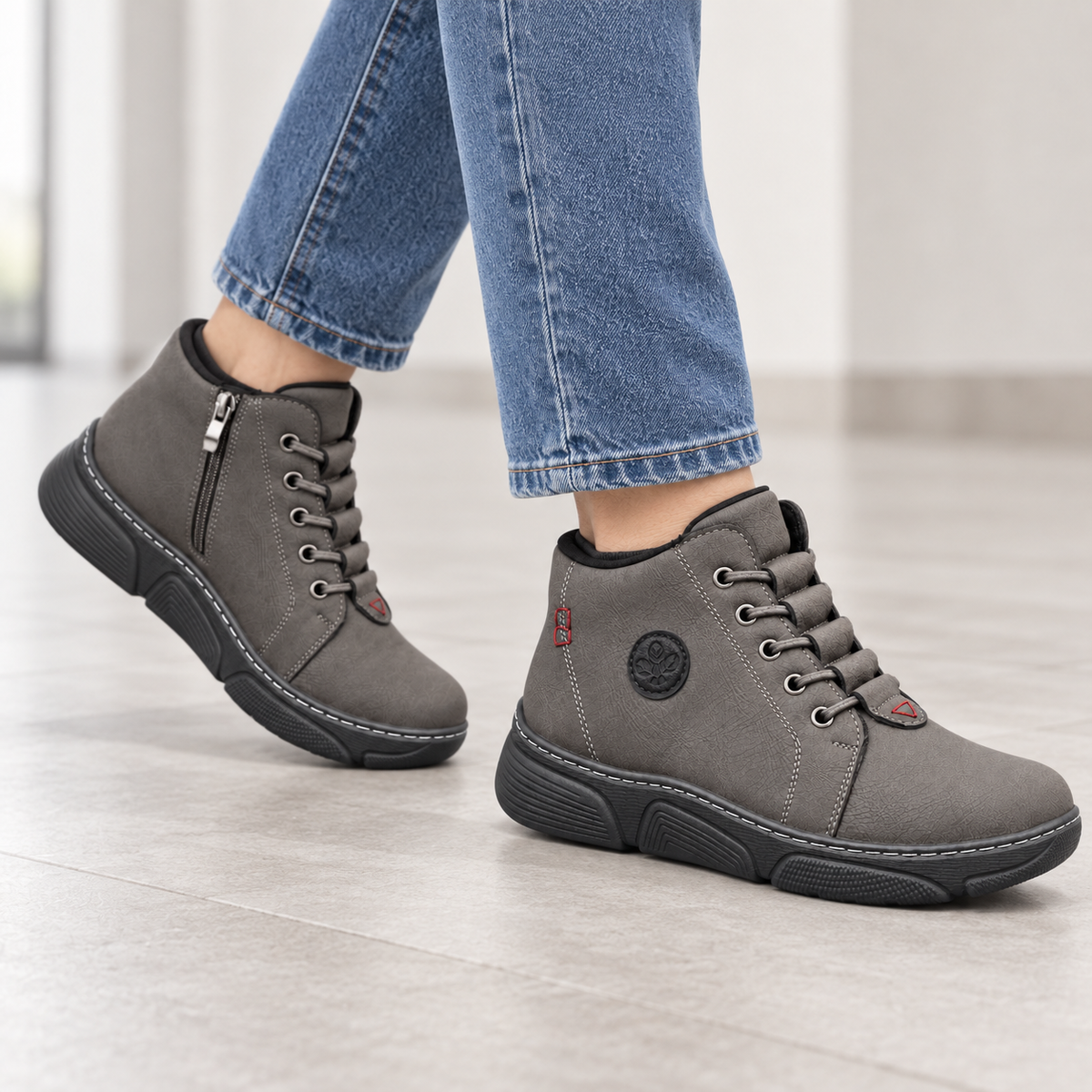 Botki Damskie (36-42) 12Par D1501-10 Grey