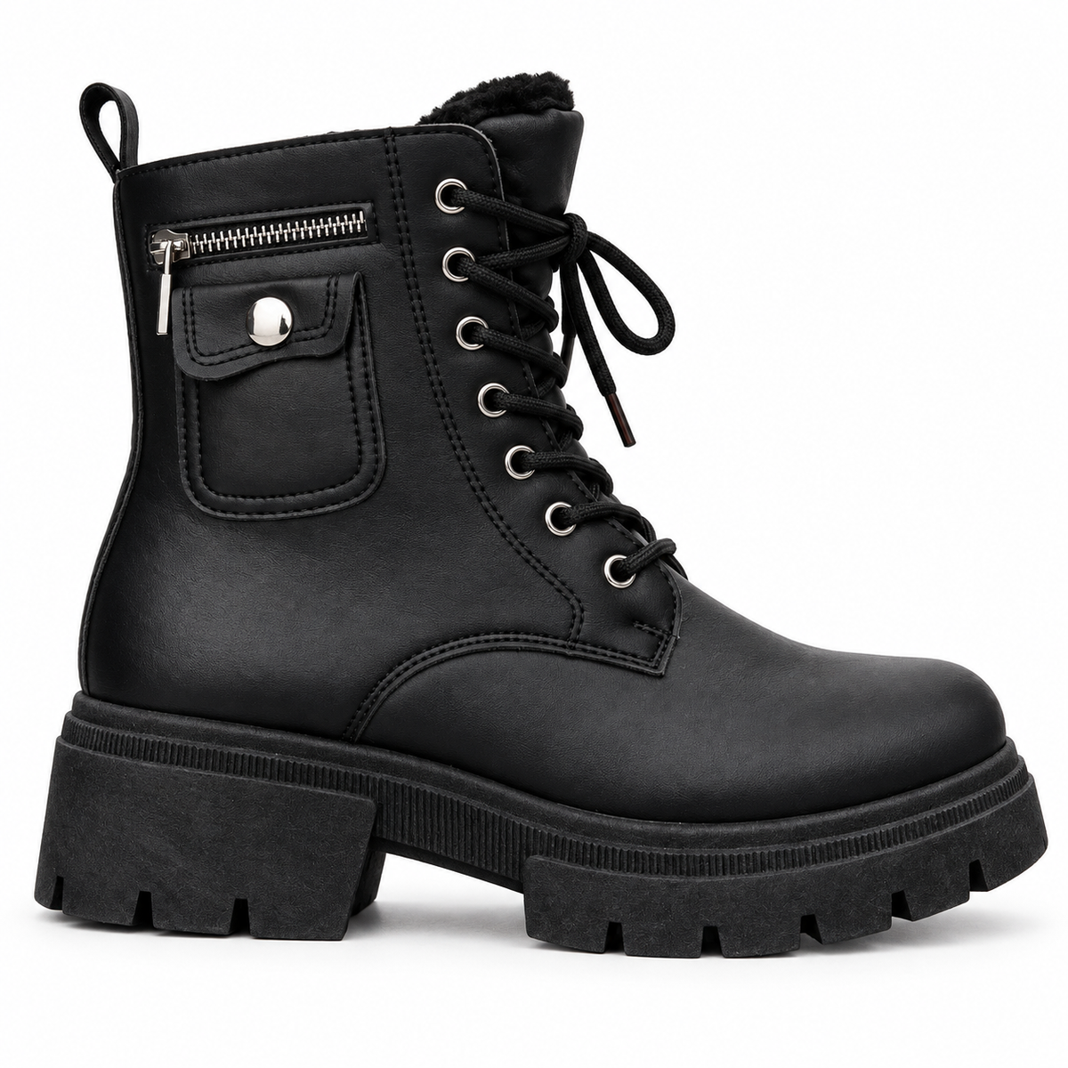 Botki Śniegowce damskie (36-41, 12par) D6501-21 BLACK