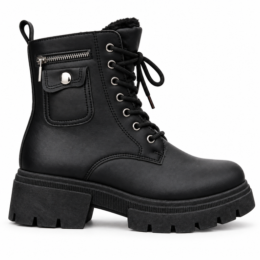 Botki Śniegowce damskie (36-41, 12par) D6501-21 BLACK
