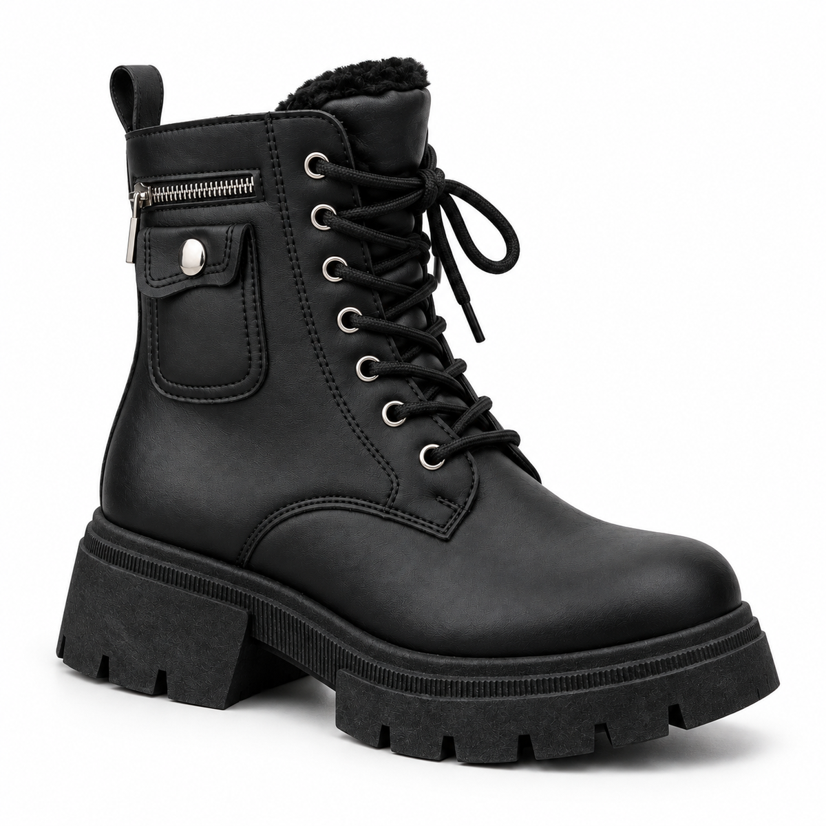 Botki Śniegowce damskie (36-41, 12par) D6501-21 BLACK