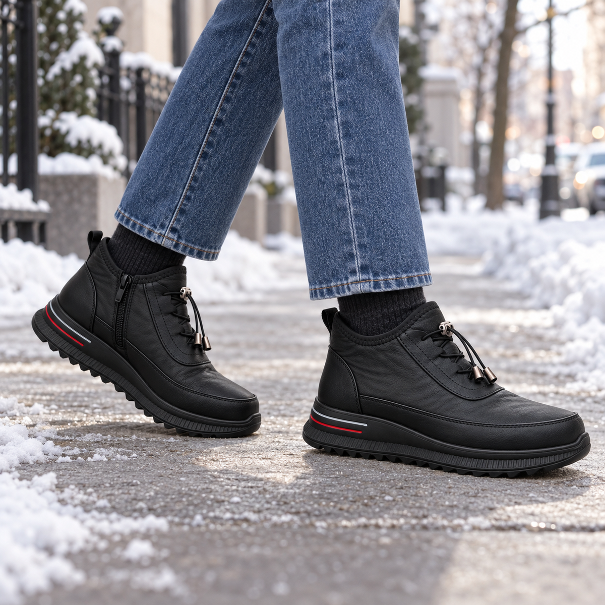 Botki Damskie (36-42) 12Par D2753-21 BLACK