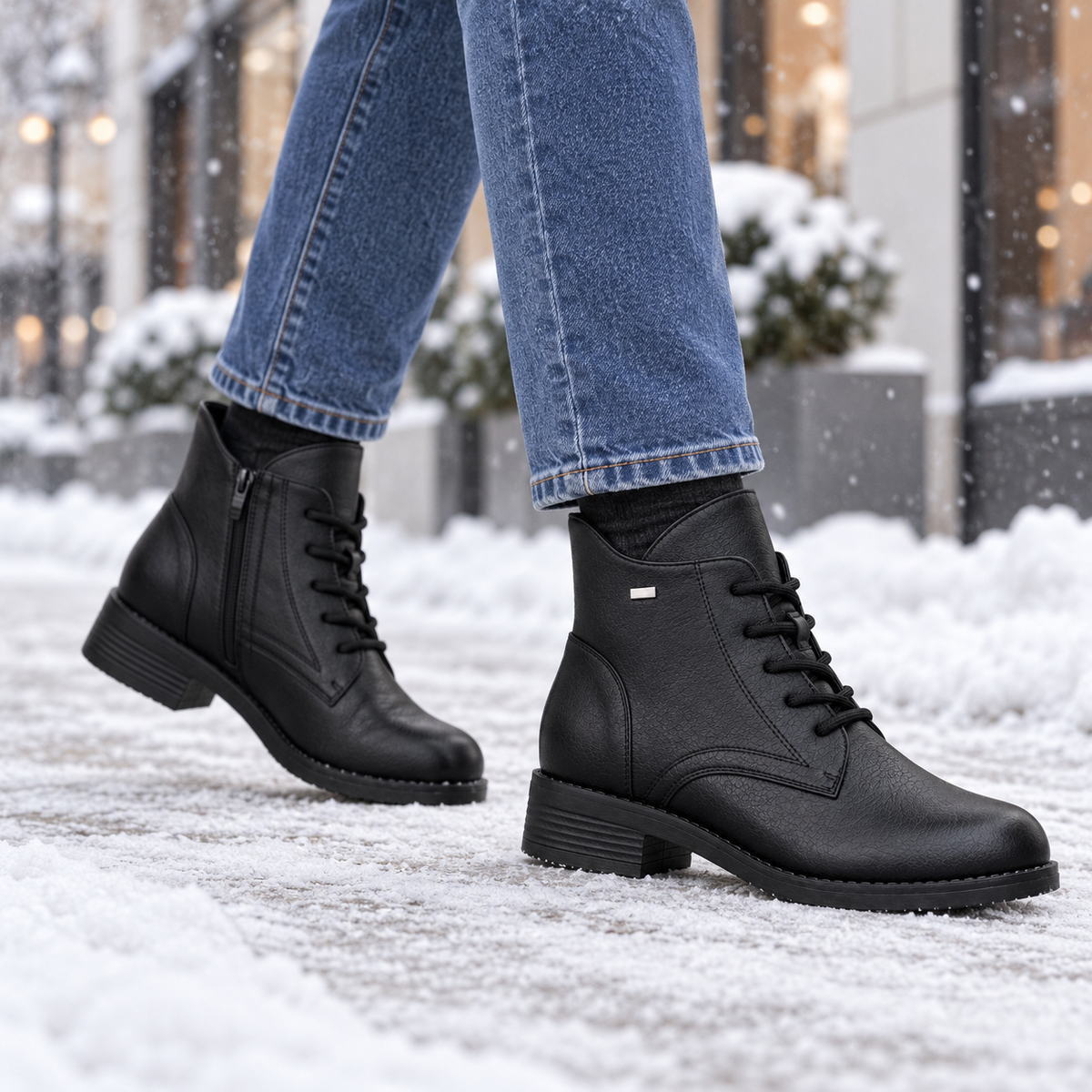 Botki Damskie (36-41) 12Par 6777-1 BLACK