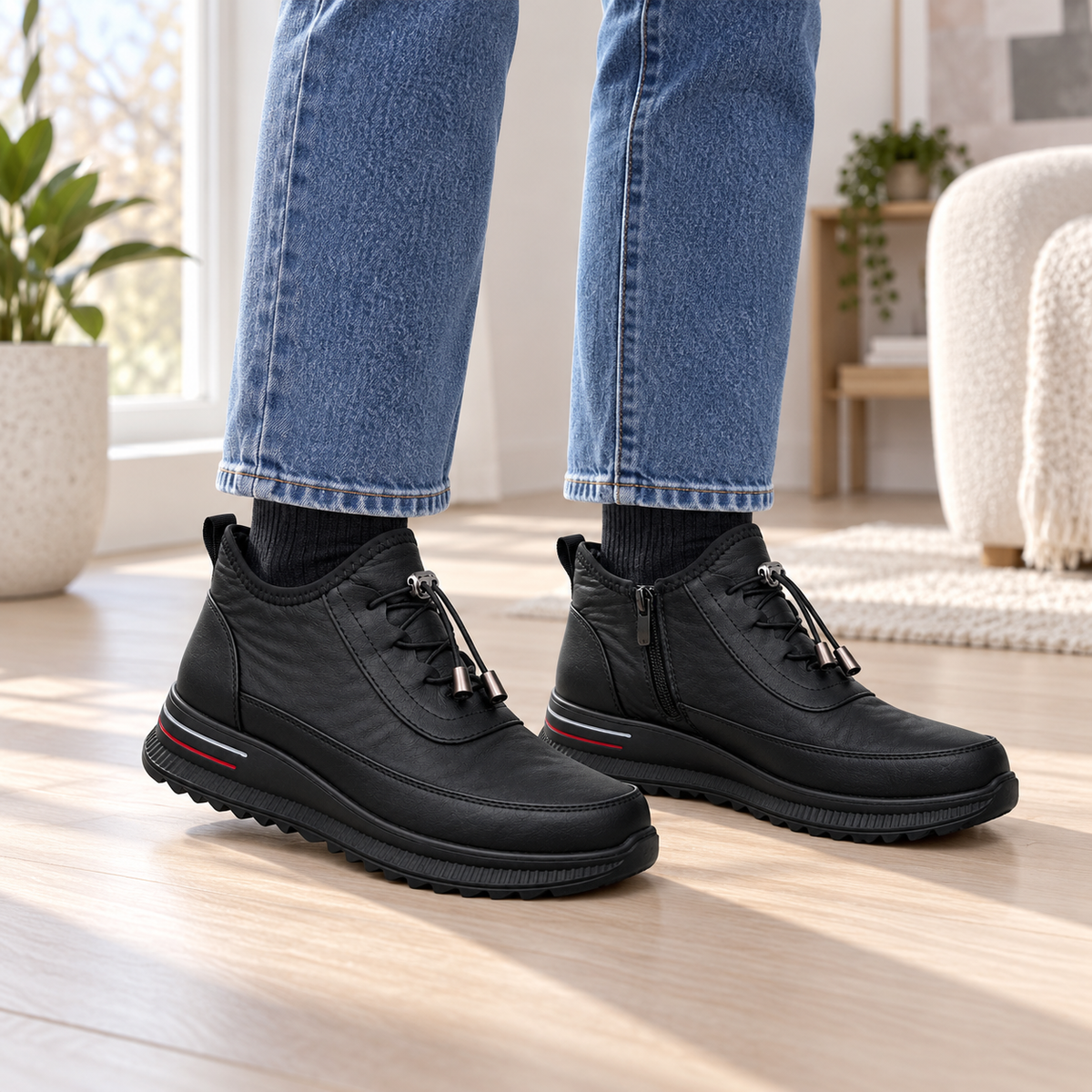 Botki Damskie (36-42) 12Par D2753-21 BLACK