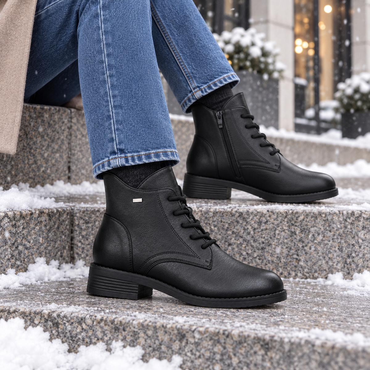 Botki Damskie (36-41) 12Par 6777-1 BLACK