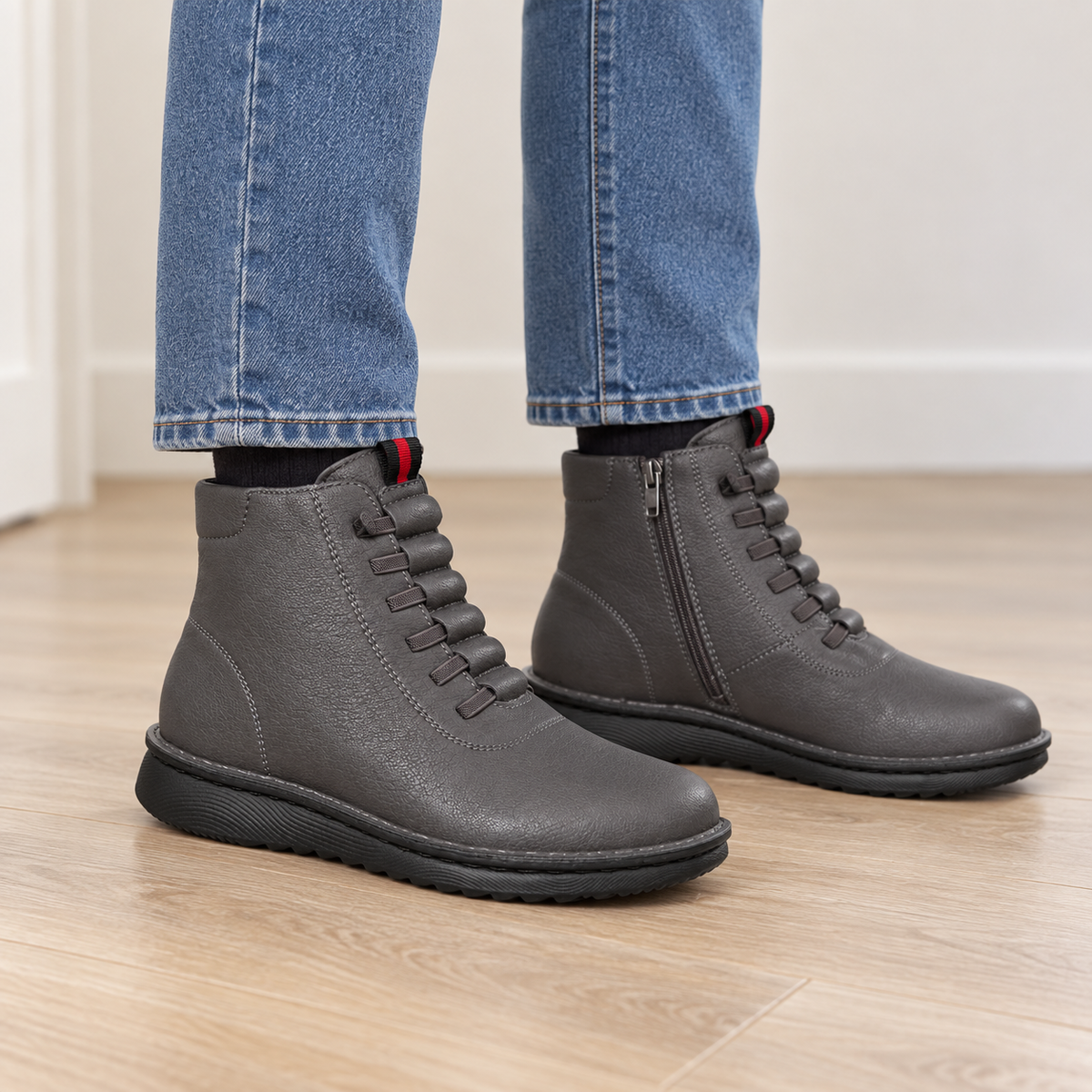 Botki Damskie (36-42) 12Par D25311-2 GREY