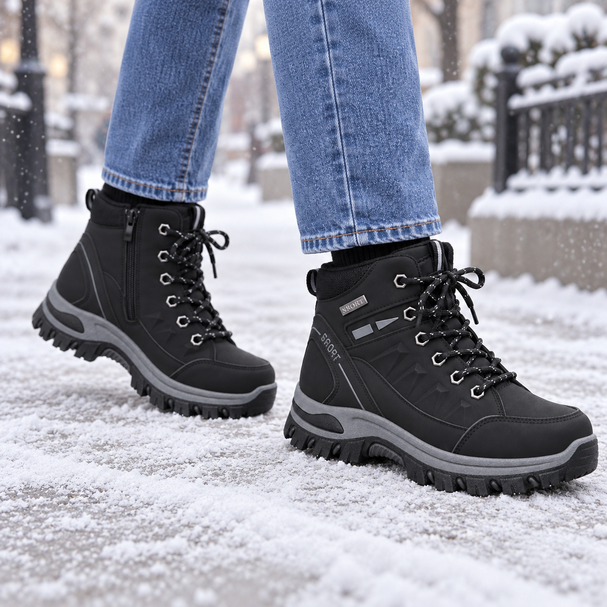 Botki Damskie (36-41) 12Par D6976-1 BLACK
